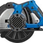 Blaue LUX Handkreissäge E-HKS-1400/185 mit silbernem Sägeblatt und schwarzem Kabel.