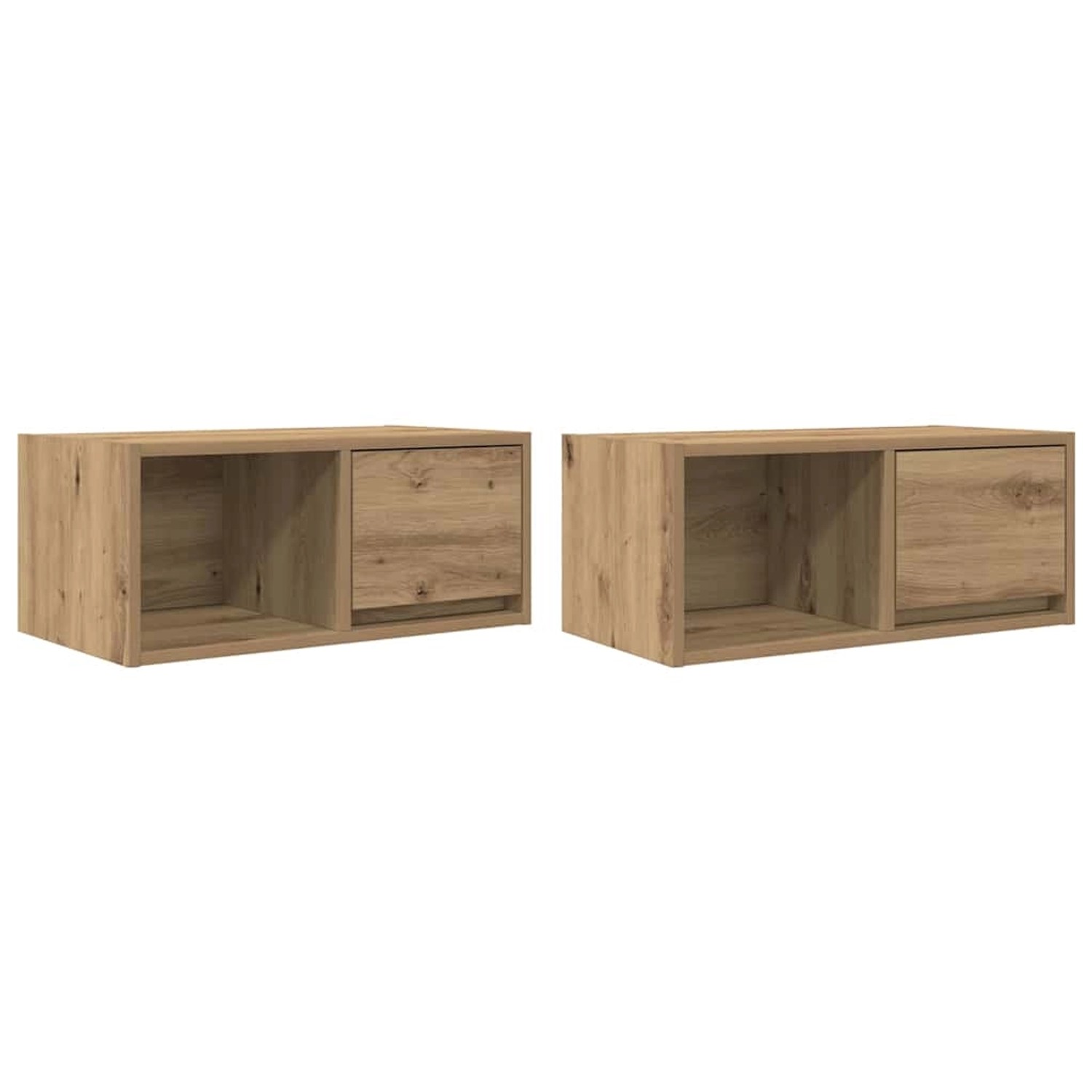vidaXL TV-Schränke 2 Stk Artisan-Eiche 60x31x25,5 cm Holzwerkstoff 861453 günstig online kaufen