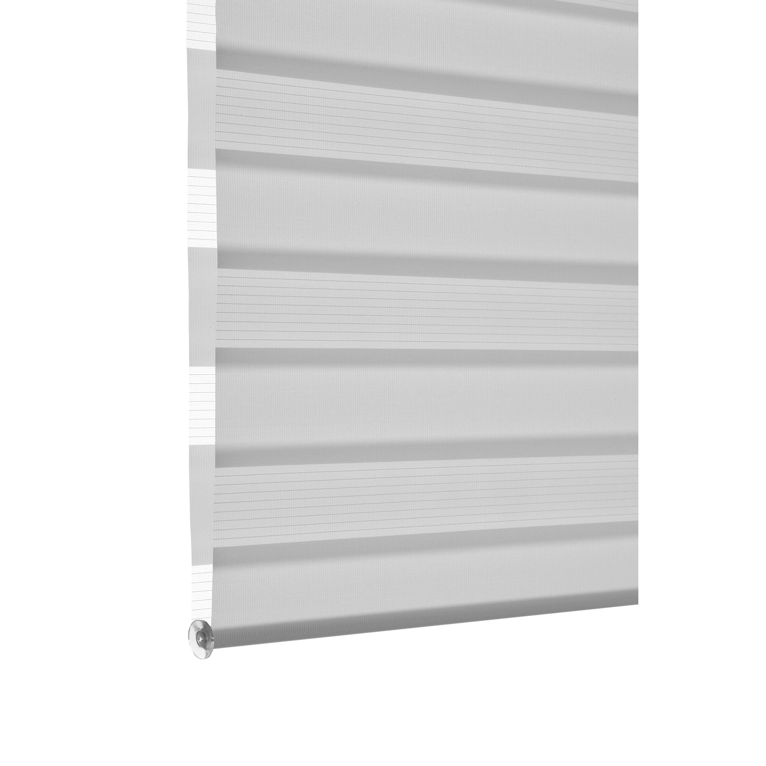 Gardinia Doppelrollo EasyFix, 90x150 cm, Grau. Rollo mit transparenten und blickdichten Streifen.
