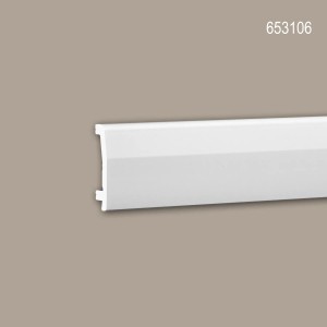 PROFHOME Sockelleiste 653106, 24m Set weiße Zierleisten für Paneele.