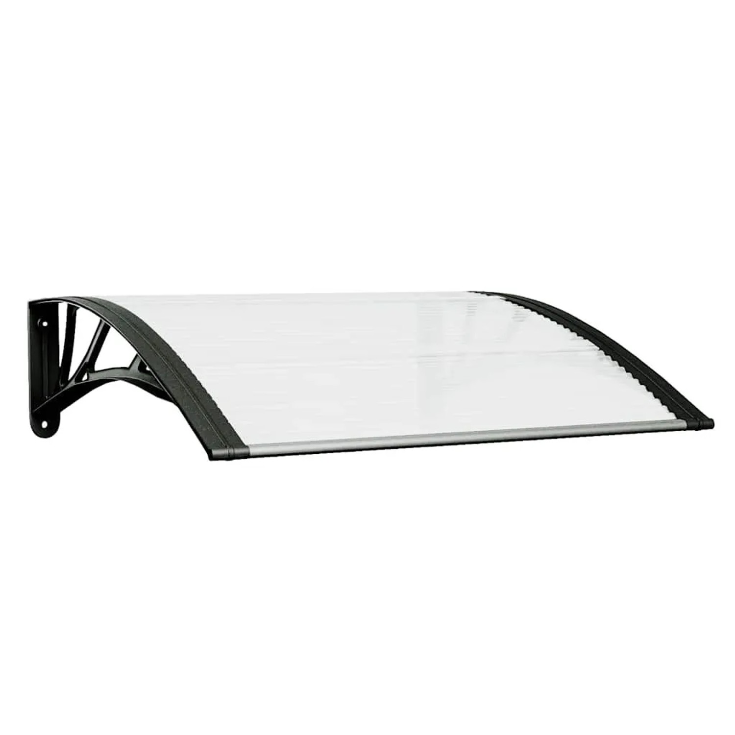vidaXL Türvordach Schwarz und Transparent 80x75 cm Polycarbonat 153585