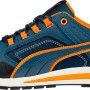 Puma Safety Crosstwist Low S3 Sicherheitshalbschuh, blau-orange, Größe 41. Arbeitsschuh mit Fiberglaskappe.