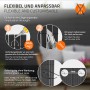 Anpassen der ECD Germany PVC Sichtschutzmatte: Kleben, Schneiden und Befestigen mit Kabelbindern.