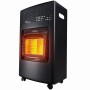 Schwarzer TroniTechnik Gasheizer 4.2 kW mit drei Heizstufen und Rädern.