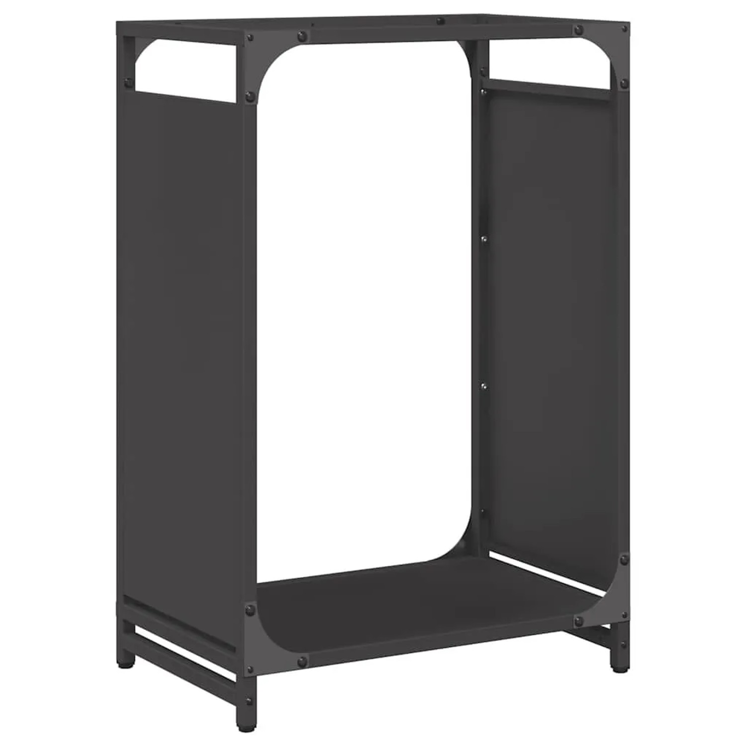 vidaXL Brennholzregal Schwarz 44x28x65 cm Kaltgewalzter Stahl 864195