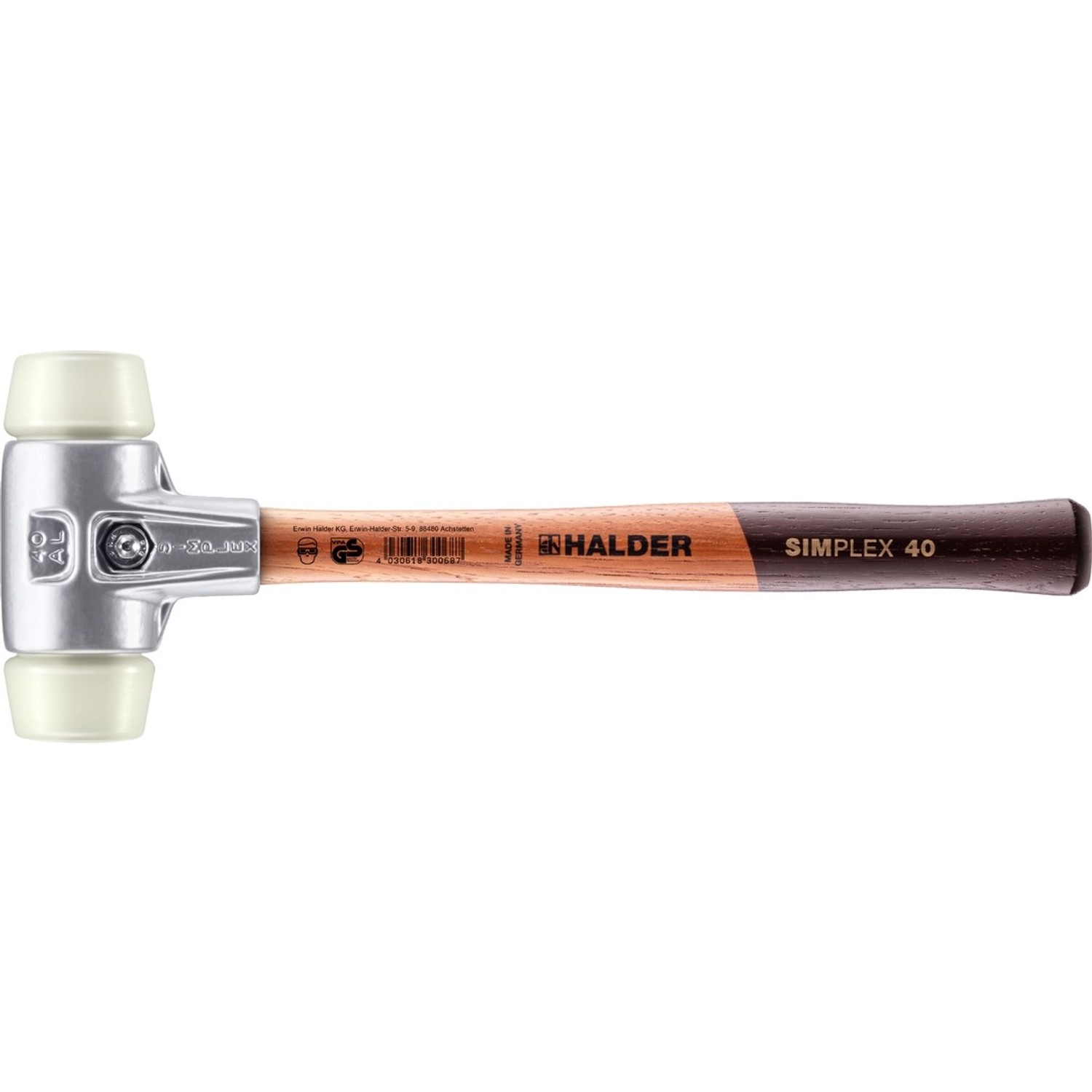 Halder Simplex Schonhammer Ø 40 mm Nylon mit Aluminiumgehäuse günstig online kaufen