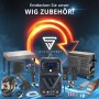 STAHLWERK Schweißgerät DC WIG 200 ST mit Schweißtisch, Helm, Handschuhen und WIG Zubehör. Ideal für Schweißen in der Werkstatt.