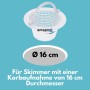 Amapool Skimmerkorb, 16 cm, weiß, für Pool Skimmer. Fängt Blätter und Schmutz auf.