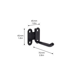 Wagner Wandhaken Single Hooks4tools, 70mm, Stahl, schwarz. Einzelner Haken zur Wandmontage.
