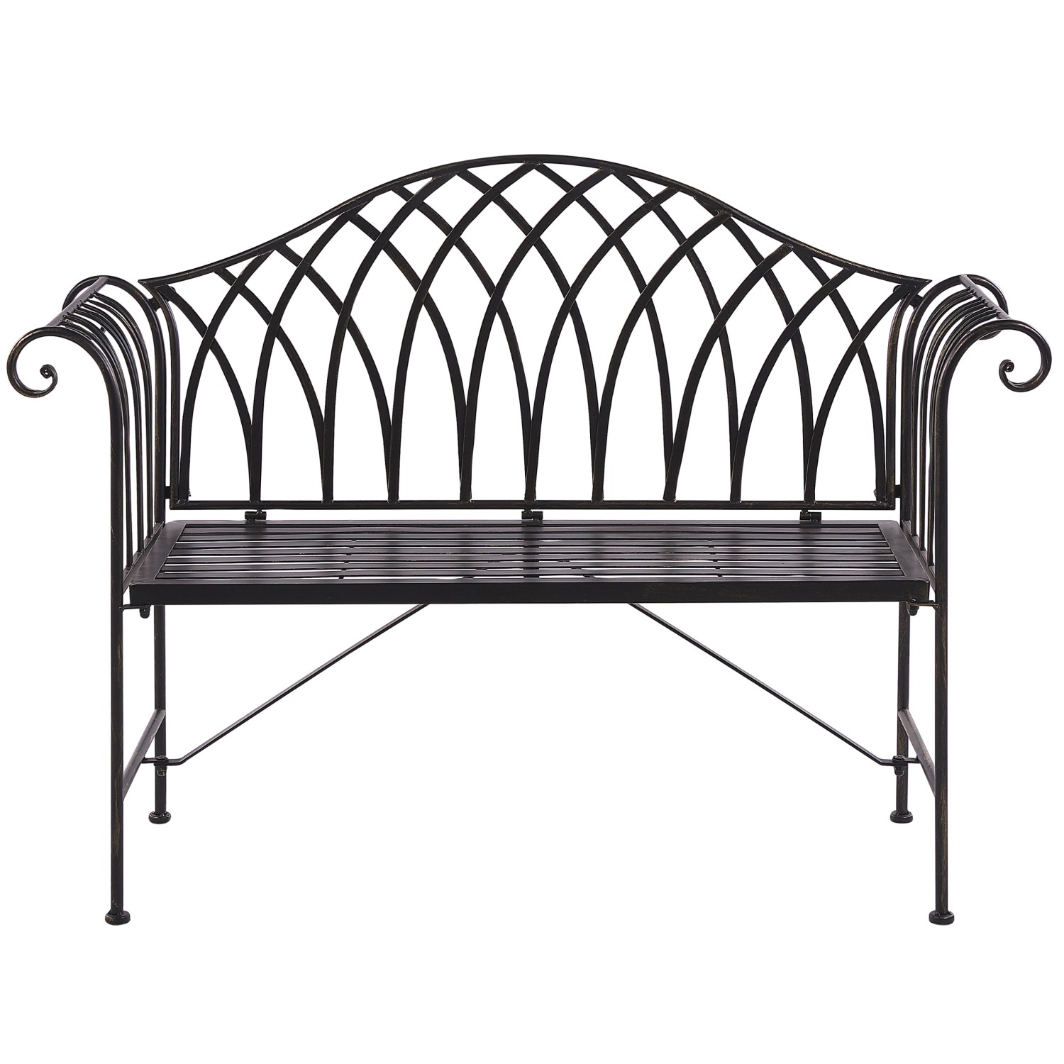 Beliani Gartenbank Schwarz 45x130x94 günstig online kaufen
