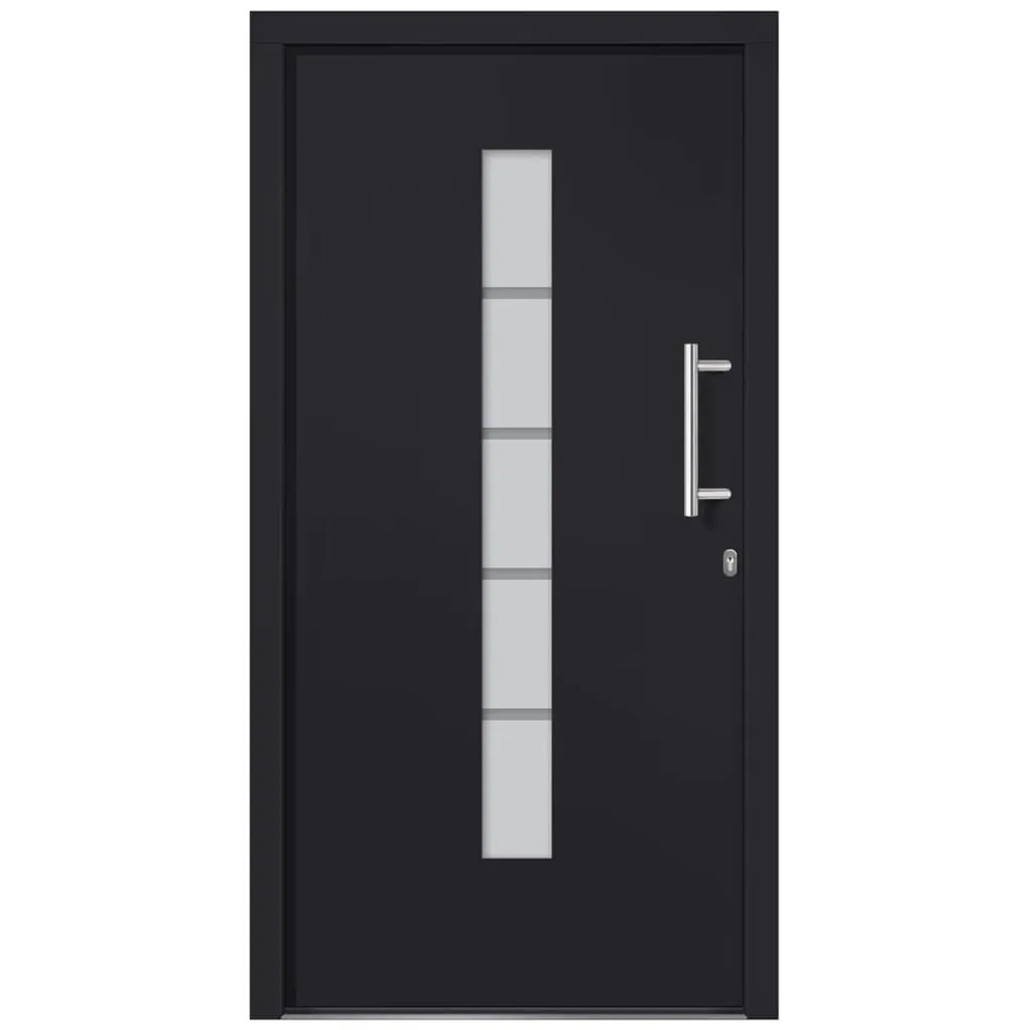 vidaXL Haustür Aluminium und PVC Anthrazit 110x210 cm 3056814