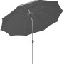 Anthrazitfarbener Schneider Marktschirm, Ø 220 cm, mit Knickfunktion für flexible Schattenausrichtung.