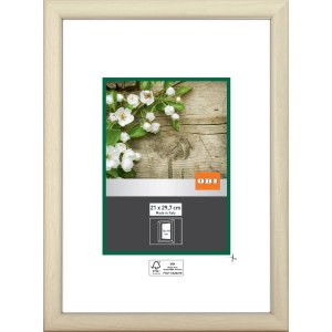 Weißer OBI Holz-Wechselrahmen, 21x29,7 cm, FSC®-zertifiziert, für Fotos und Bilder.