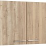 Optifit Hängeschrank Erik290 in Wildeiche Optik, 100 cm breit, mit zwei Türen und Edelstahlgriffen.