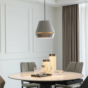 Moderne, graue Lucande LED Deckenleuchte Mynoria aus Aluminium für Wohnzimmer.
