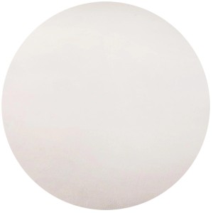Runder, creme-farbener Ayyildiz Kurzflorteppich Sky 5400 mit 120 cm Durchmesser.