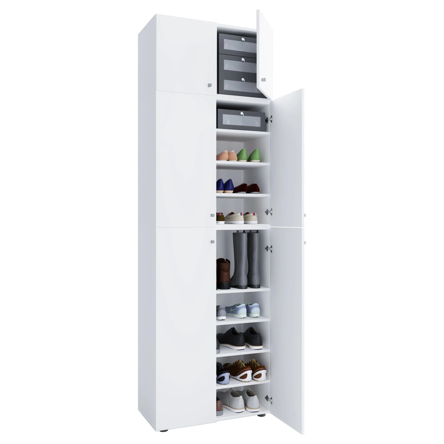 VCM Schuhschrank Lona Weiß