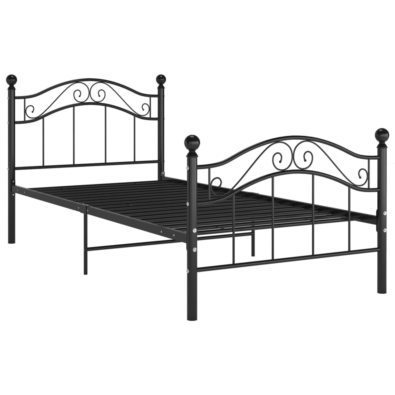 vidaXL Bett Schwarz Metall 100x200 cm Modell 1922495 günstig online kaufen