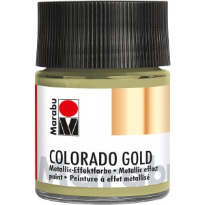 Marabu Metallic-Effektfarbe Colorado Gold, 50ml, Metallic-Grüngold.