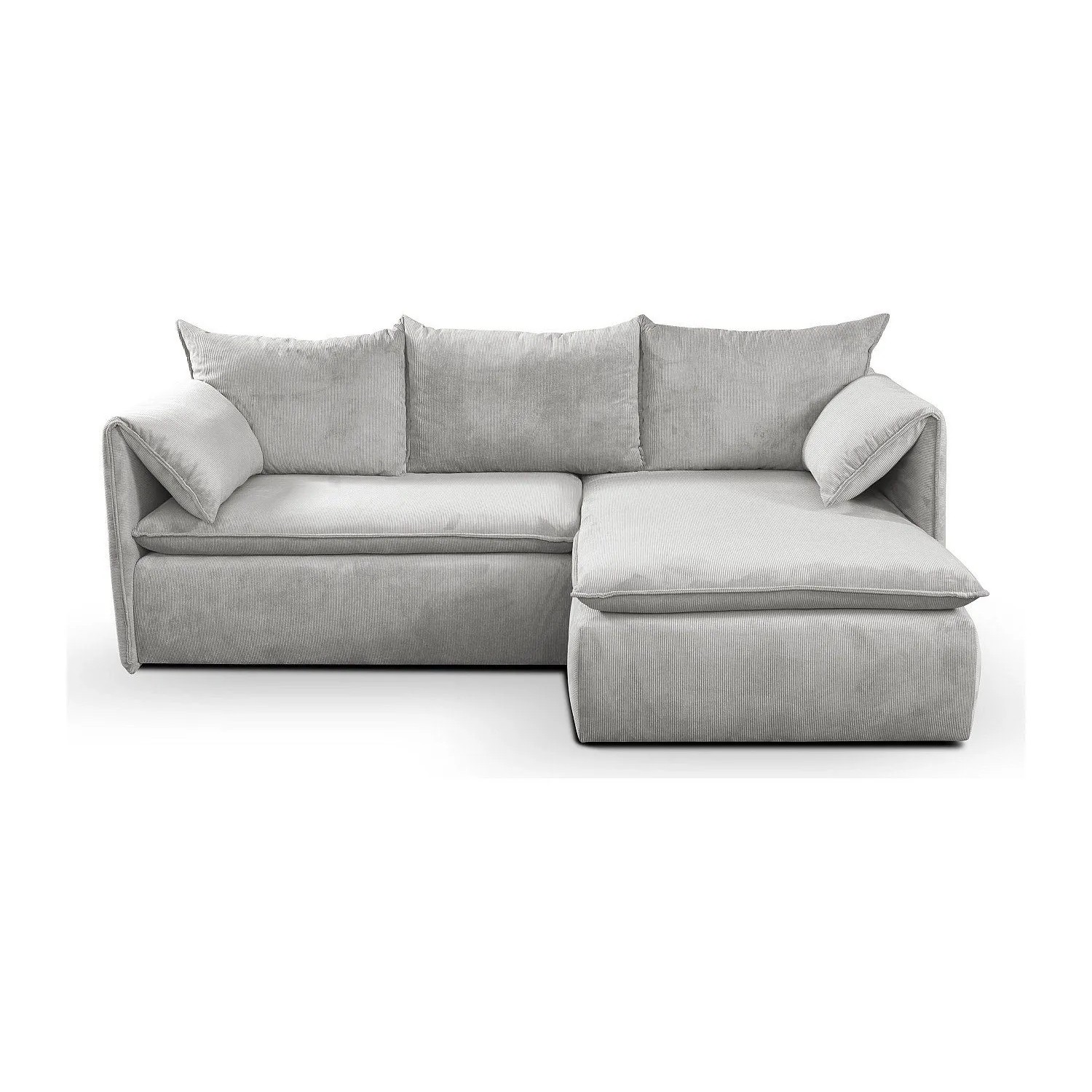 Vente-unique Schlafsofa Teodora Hellgrau 230 cm