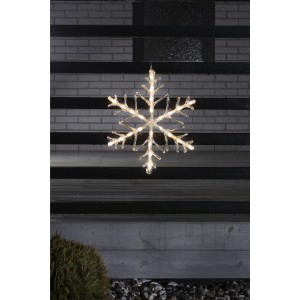 Konstsmide LED Acryl Schneeflocke, warmweiß, 40cm, für Außen- und Innenbereich.