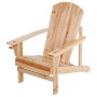 Outsunny Gartenstuhl aus Tannenholz, Adirondack-Stil mit Getränkehalter.