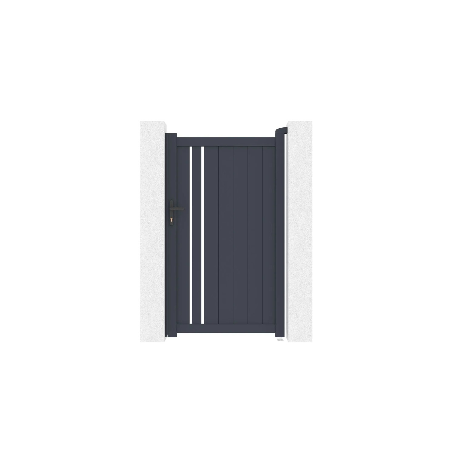 Casanoov Tor In Der Breite Verstellbar Giona 100x180cm Grau Aluminium