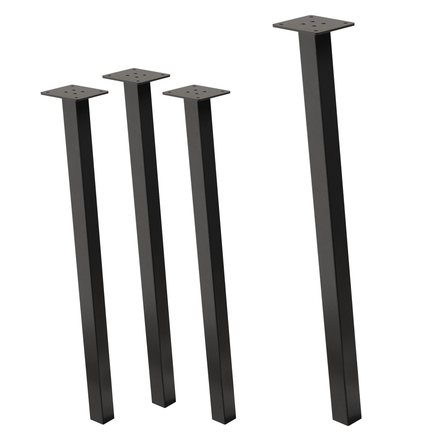 ML-Design Tischbeine 4Er Set I-96GRAD H72 cm Dunkelgrau Stahl 4x4cm