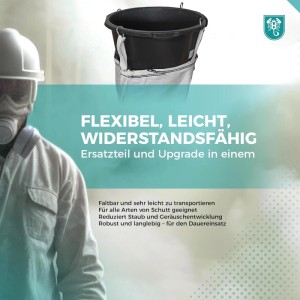 Scorprotect Bauschuttrutsche 3m flexibel. Faltbares Verlängerungssegment für Schutt, leicht & widerstandsfähig.