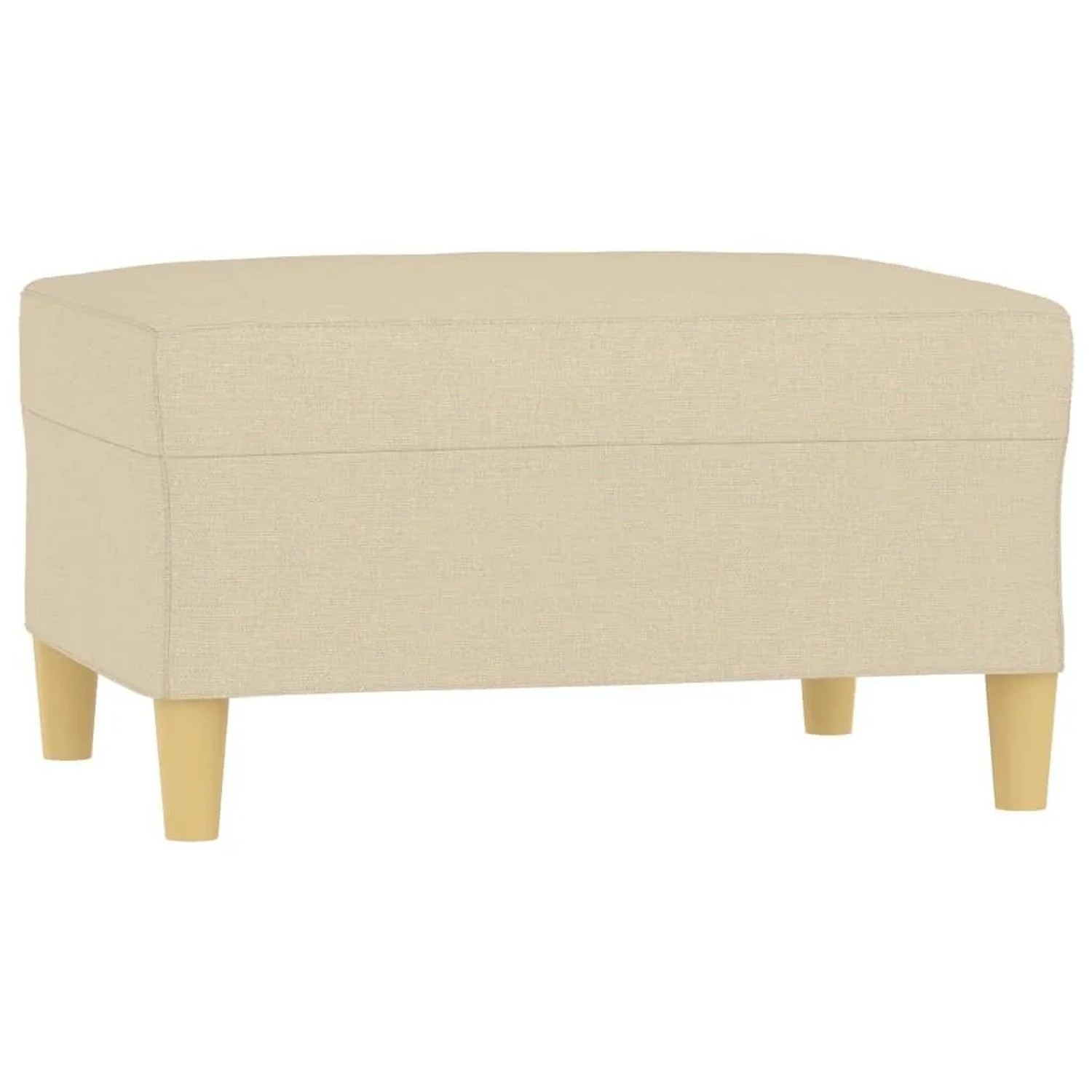 vidaXL Fußhocker Creme 70x55x41 cm Stoff Modell 2