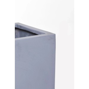 Grauer Vivanno Pflanzkübel Block in Betonoptik, 30x30x75 cm, für Innen- und Außenbereich.
