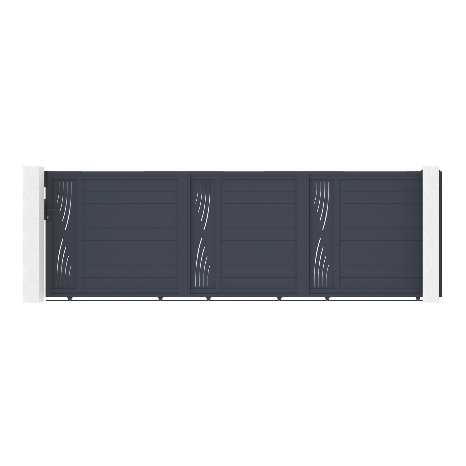 Casanoov Schiebetor 5M Veleta H 160 Grau Aluminium günstig online kaufen