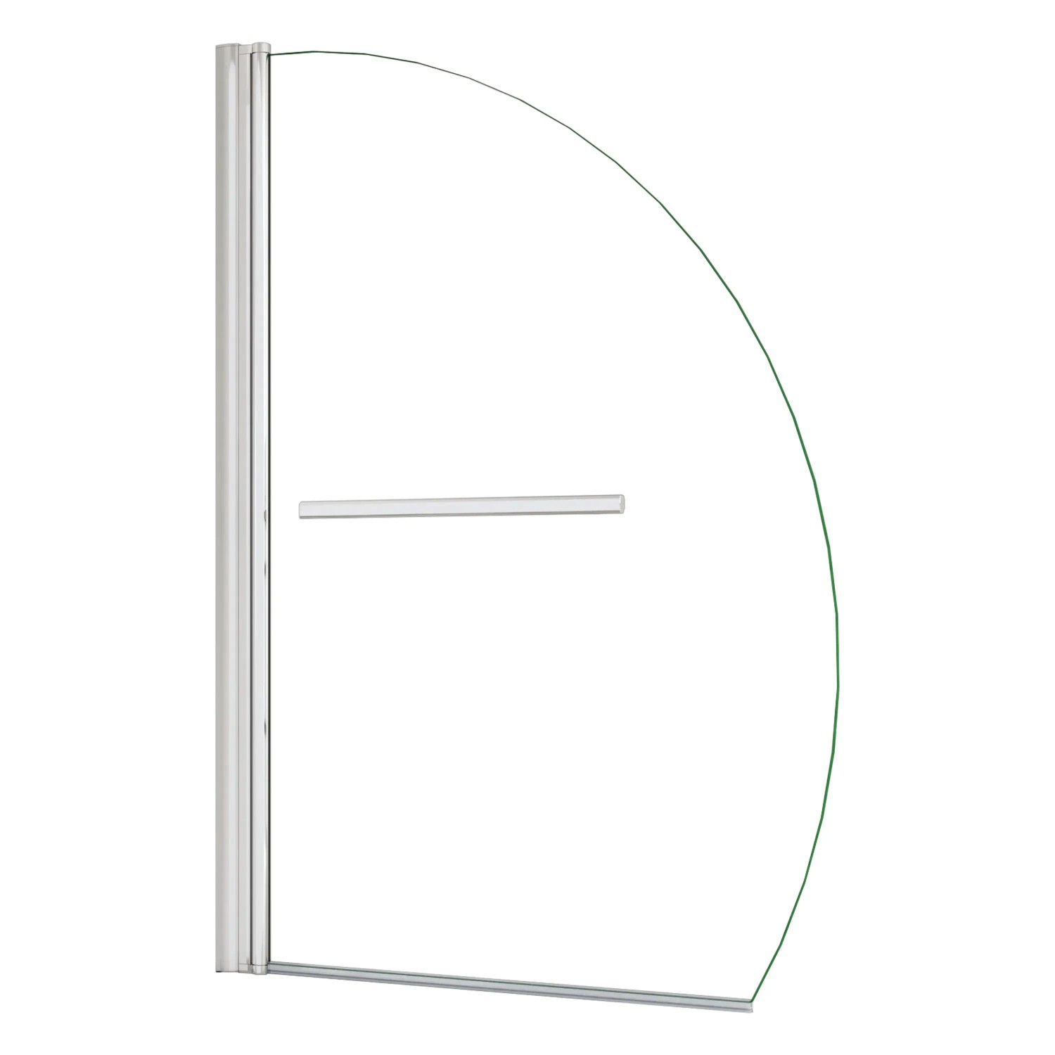 AICA Gebogenes Rahmenloses Badewanneaufsatz 100x150cm Badewannenabtrennung 8mm Nano Glas Duschwand Trennwand Duschabtrennung