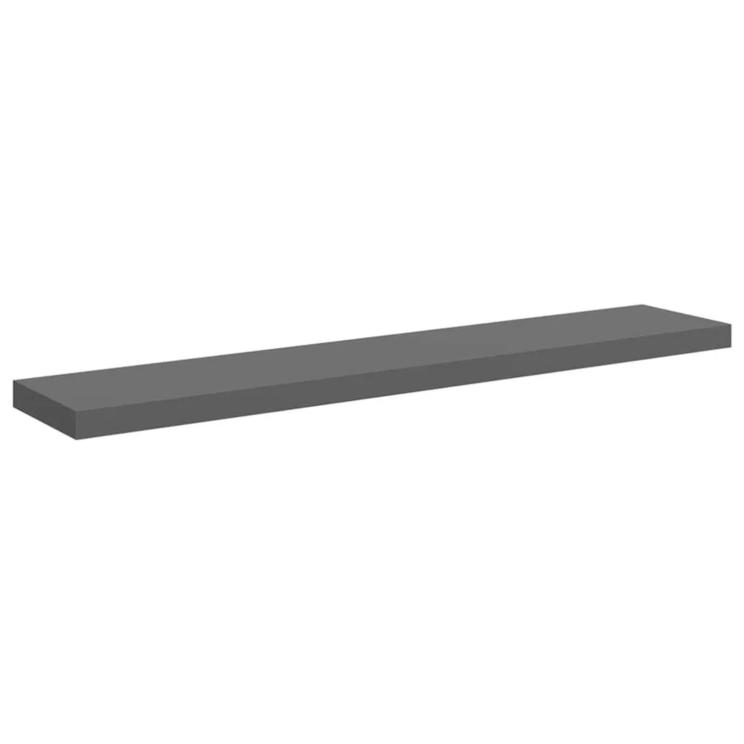 vidaXL Schweberegal Hochglanz-Grau 120x23,5x3,8 cm MDF 323799