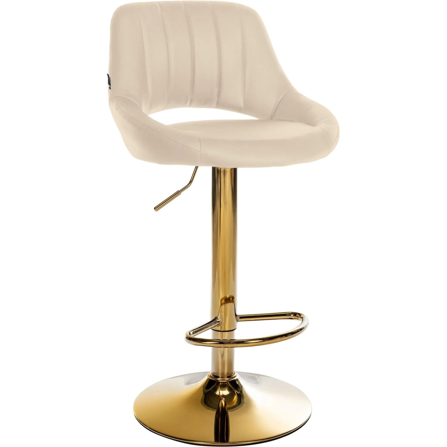 CLP Barhocker Milet Kunstleder Creme/Gold