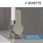 Schütte Küchenarmatur Rio, Edelstahloptik-Weiß, Einhebelmischer mit Cold-Start Funktion.