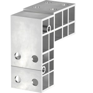 Halter für Traverse XL 160 mm zur Montage einer Poolabdeckung. DIY-System für Terrassendielen.