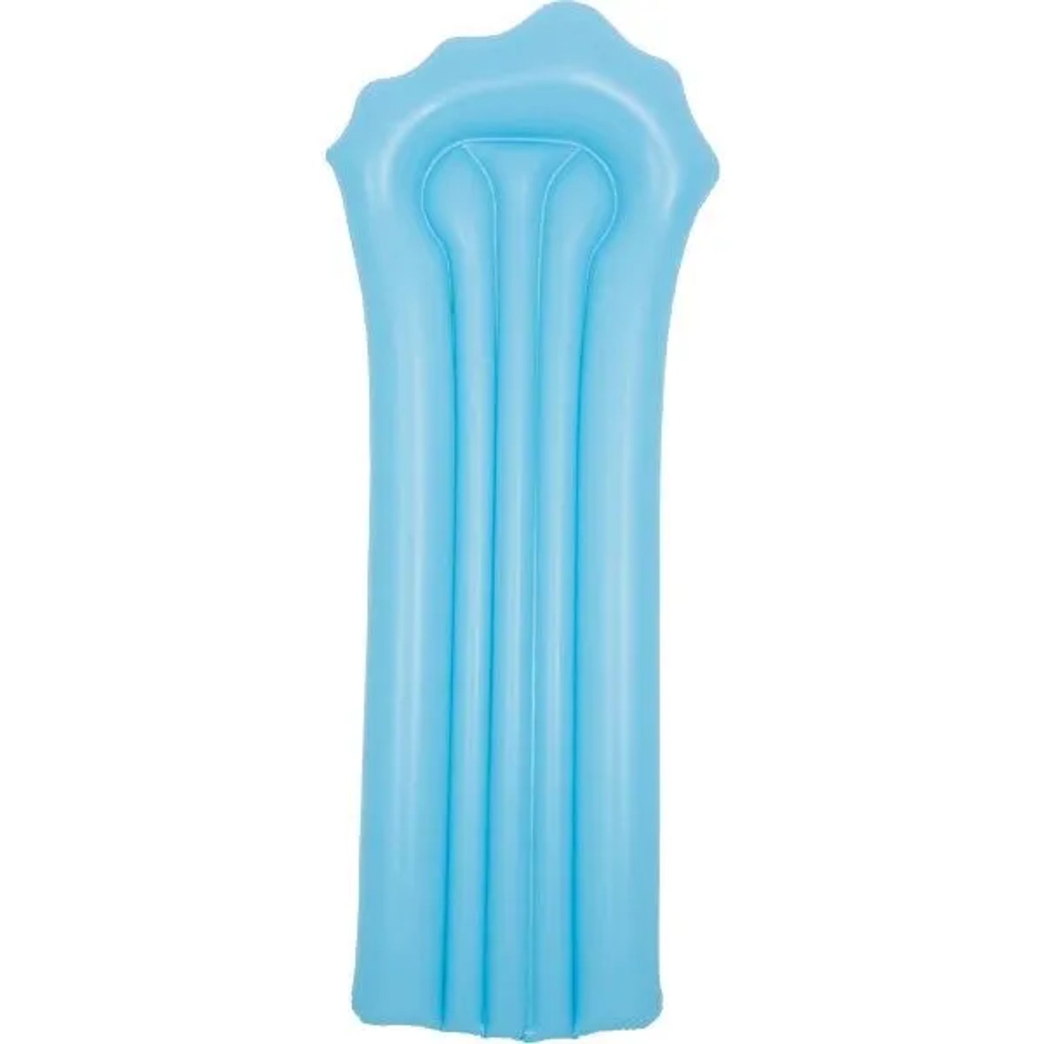 Hellblaue SunClub Raindrop Luftmatratze, 179x70 cm, aufblasbare Schwimmliege.