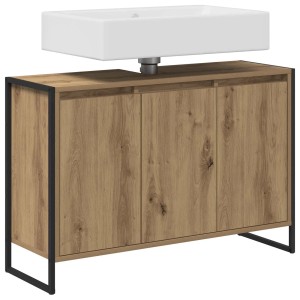 vidaXL Badezimmerschrank mit Tür Kunsthandwerk Eiche 90 x 30 x 60 cm 886485