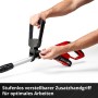 Einhell Akku-Fugenreiniger: Detailaufnahme des verstellbaren Zusatzhandgriffs für komfortables Arbeiten.