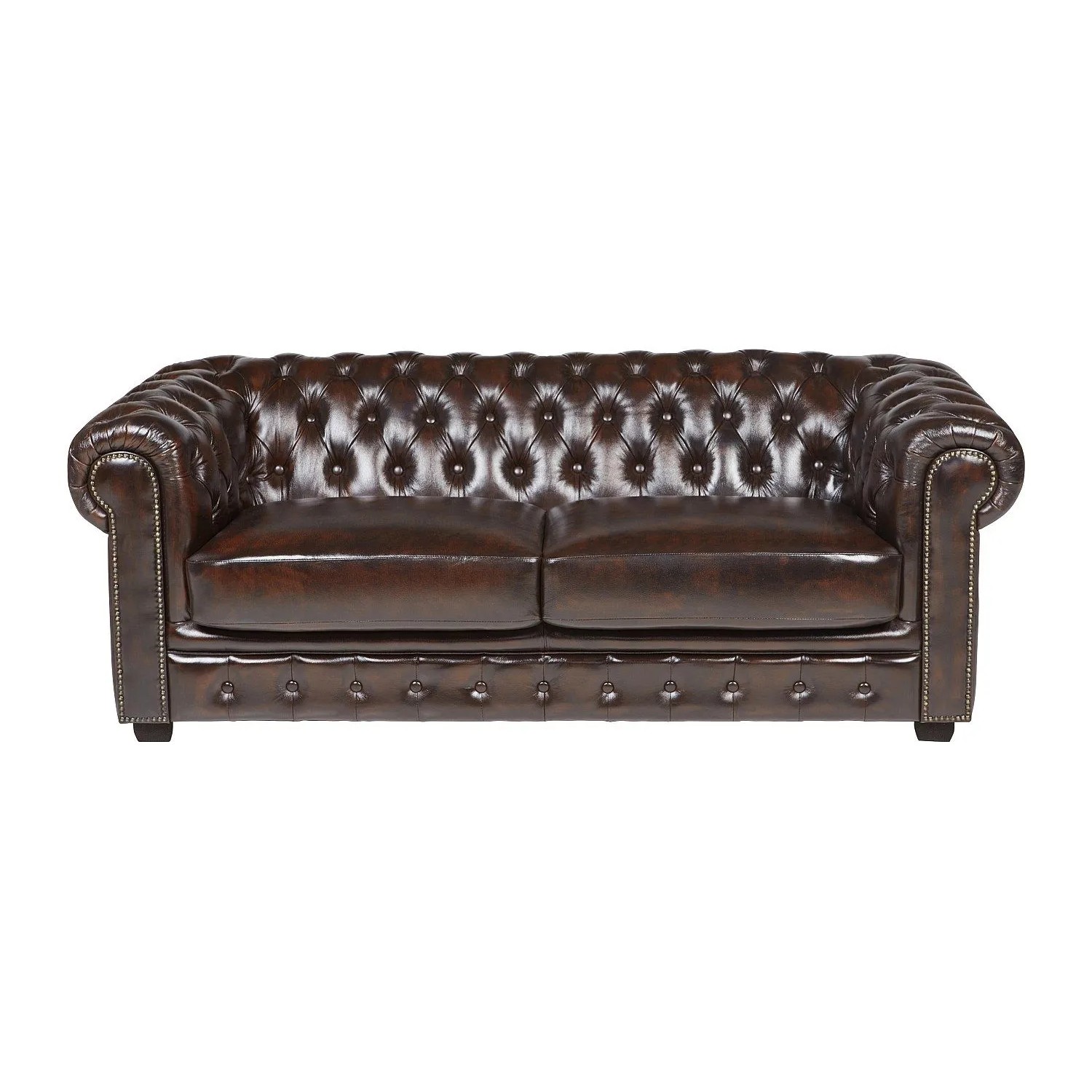 Vente-unique Sofa Ohne Schlafmöglichkeit Brenton Schokoladenbraun 201 cm