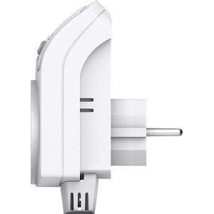 Digitales Steckdosenthermostat BC23SRT01 in Weiß, zur Temperaturregelung von Heiz- und Kühlgeräten.