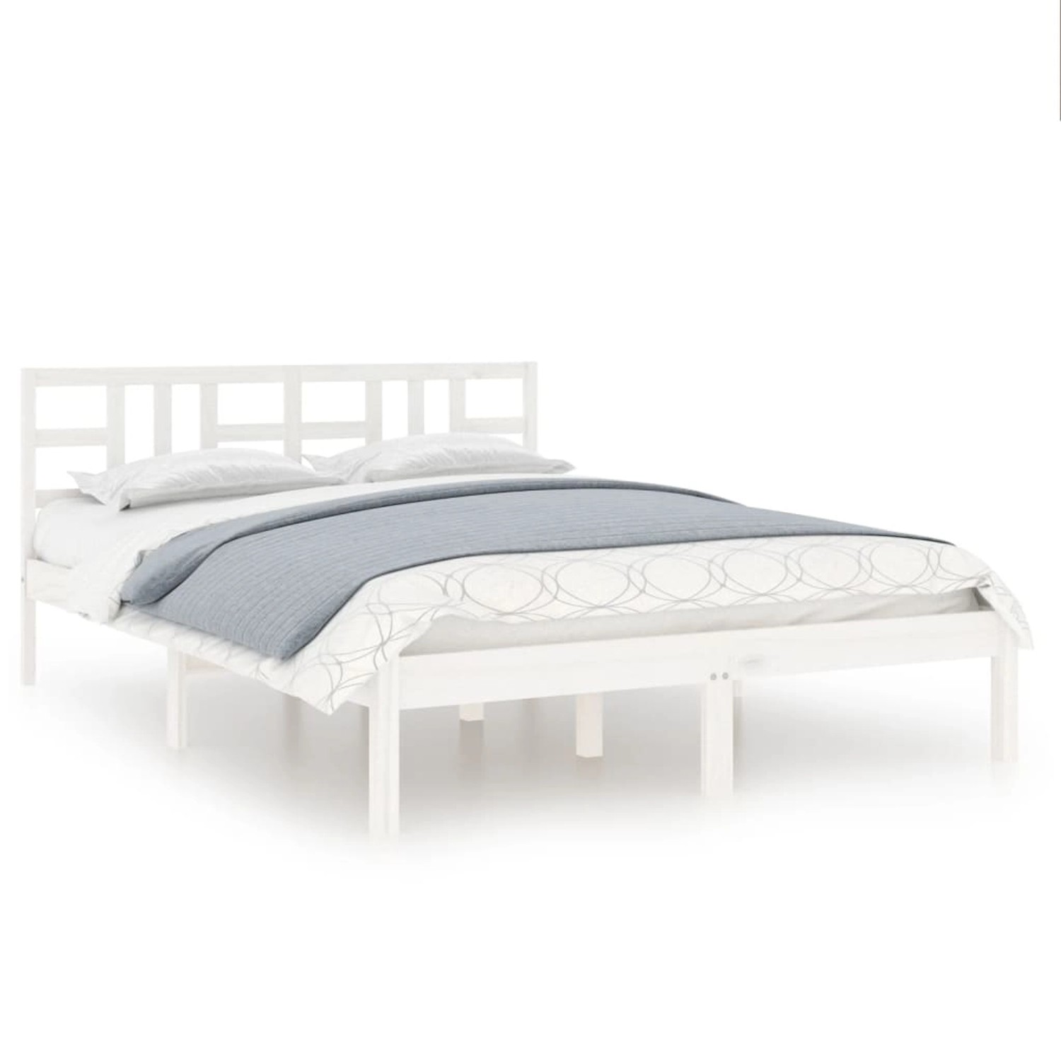 vidaXL Massivholzbett Weiß 200x200 cm1085841 günstig online kaufen