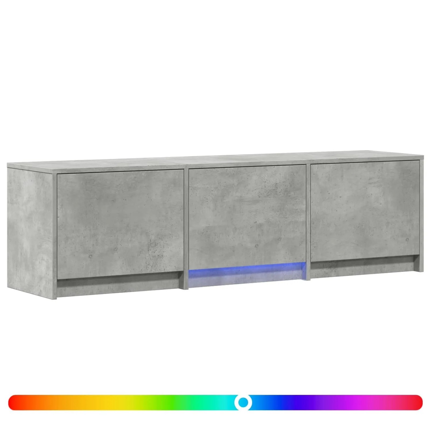 vidaXL Fernsehschrank mit LED Betongrau 140 x 34 x 40 cm Holzwerkstoff 3418704