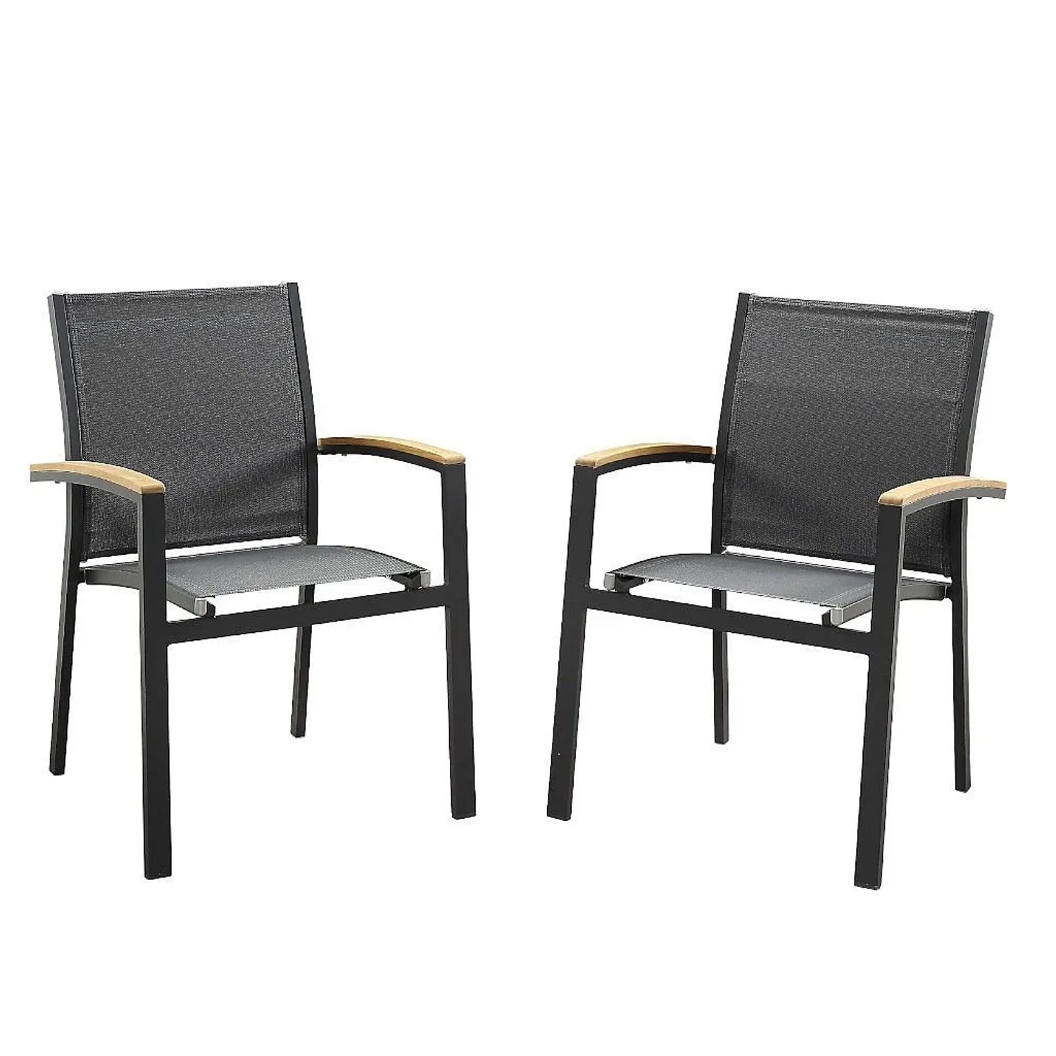 Vente-unique Gartenstuhl Taipivai Anthrazitgrau 55 cm