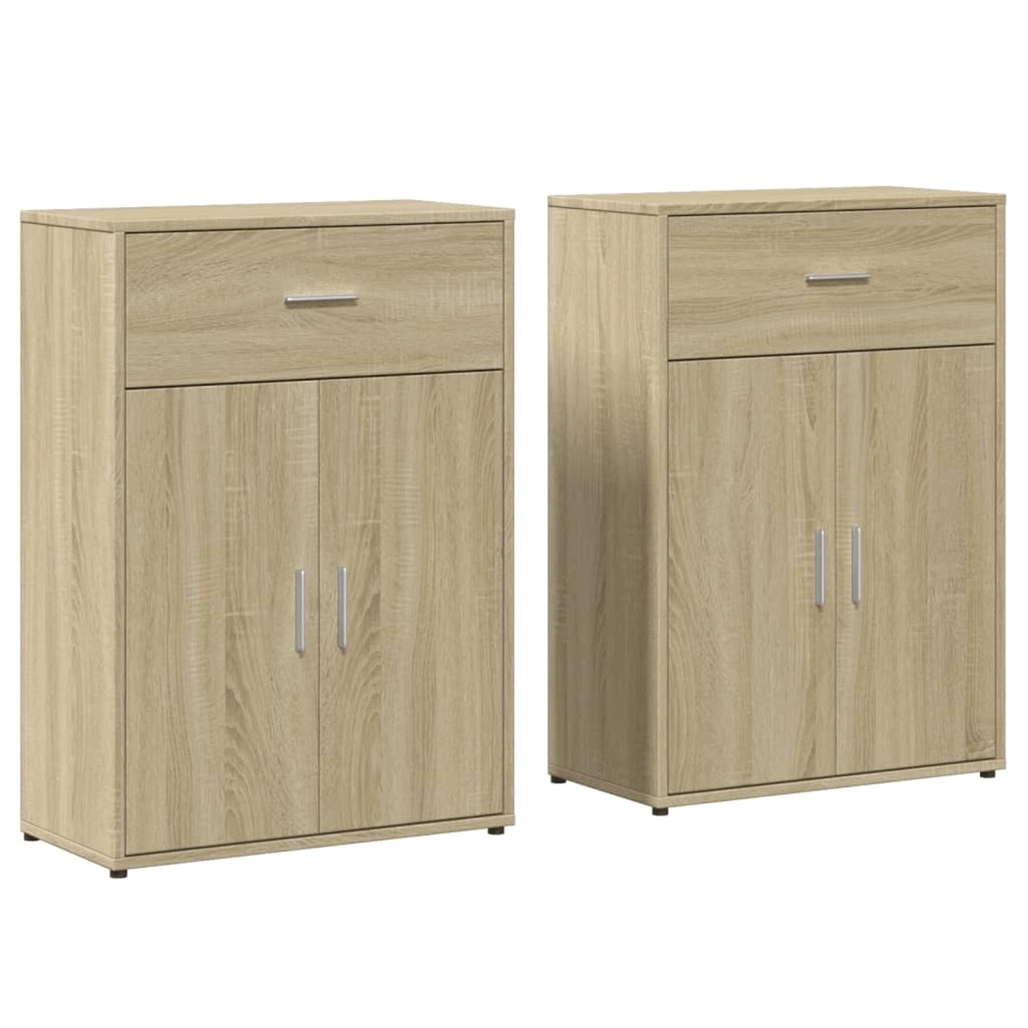 vidaXL Sideboards 2 Stk Sonoma-Eiche 60x30x84 cm Holzwerkstoff 3276597 günstig online kaufen