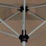 Detailaufnahme: Doppler Marktschirm Active, 210x140 cm, Greige, Kurbelmechanik, Gestell und Bezug.