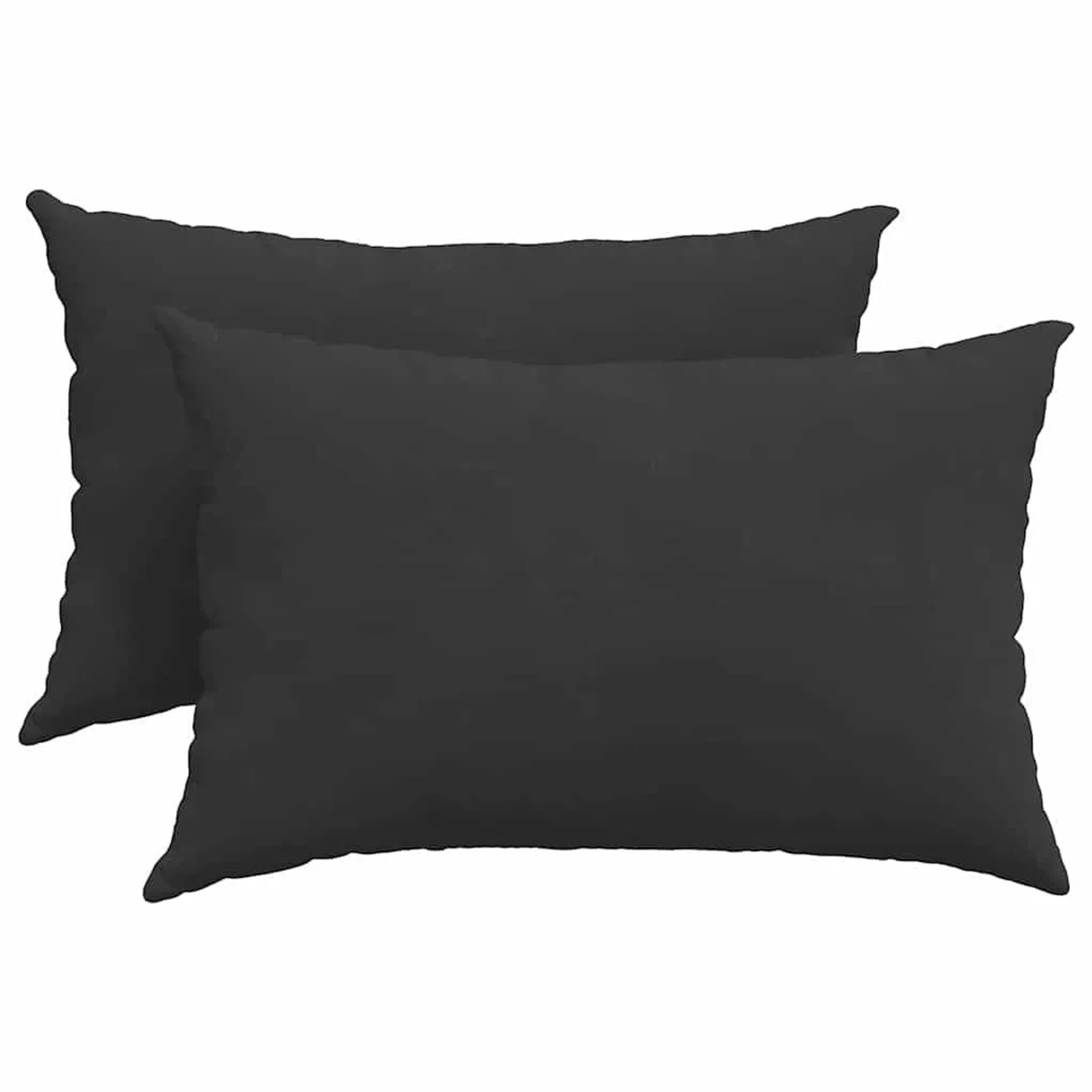 vidaXL Sofakissen 2 Stück Schwarz 60 x 40 cm Stoff 42013685