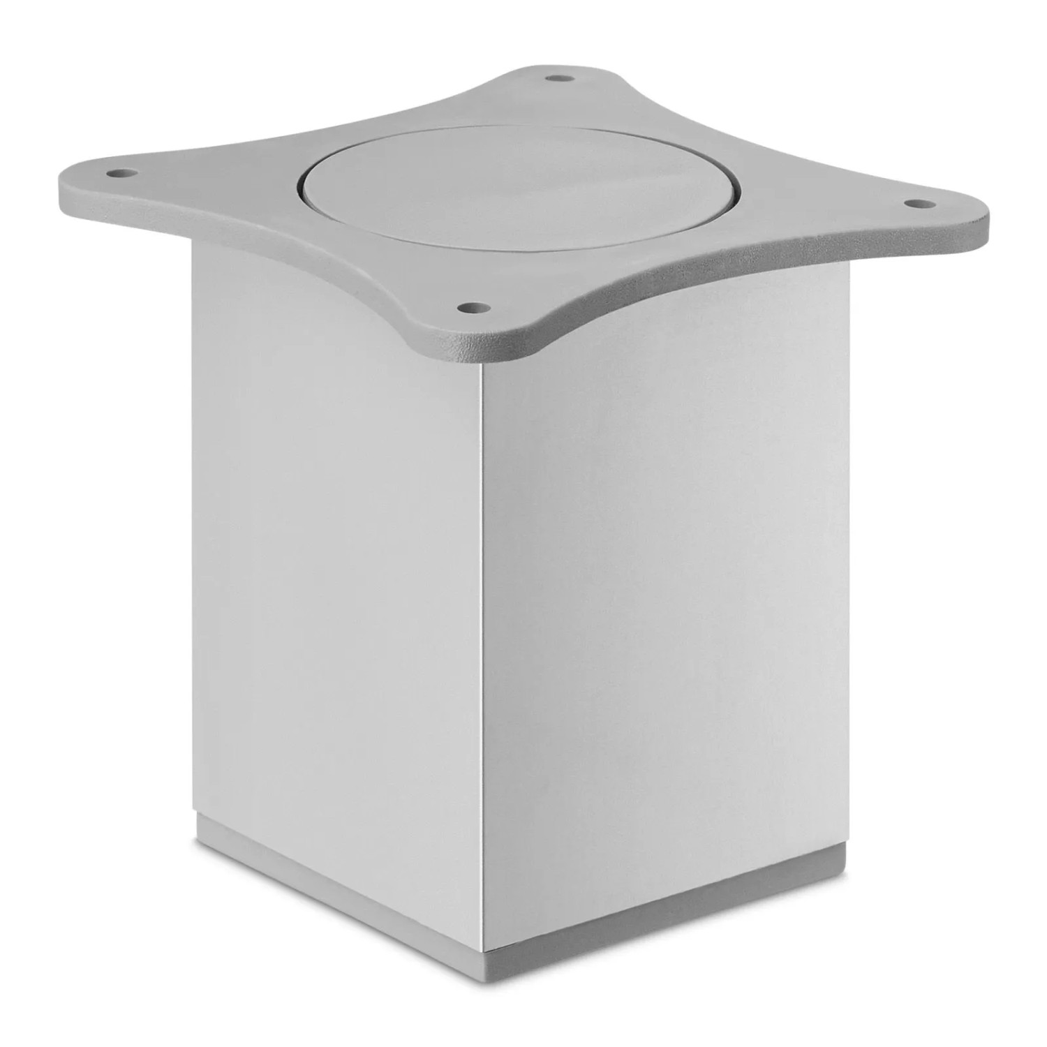 SOTECH Möbelfuß QUEBEC II 65 x 65 mm Höhe 100 mm Silberoptik Eloxiert