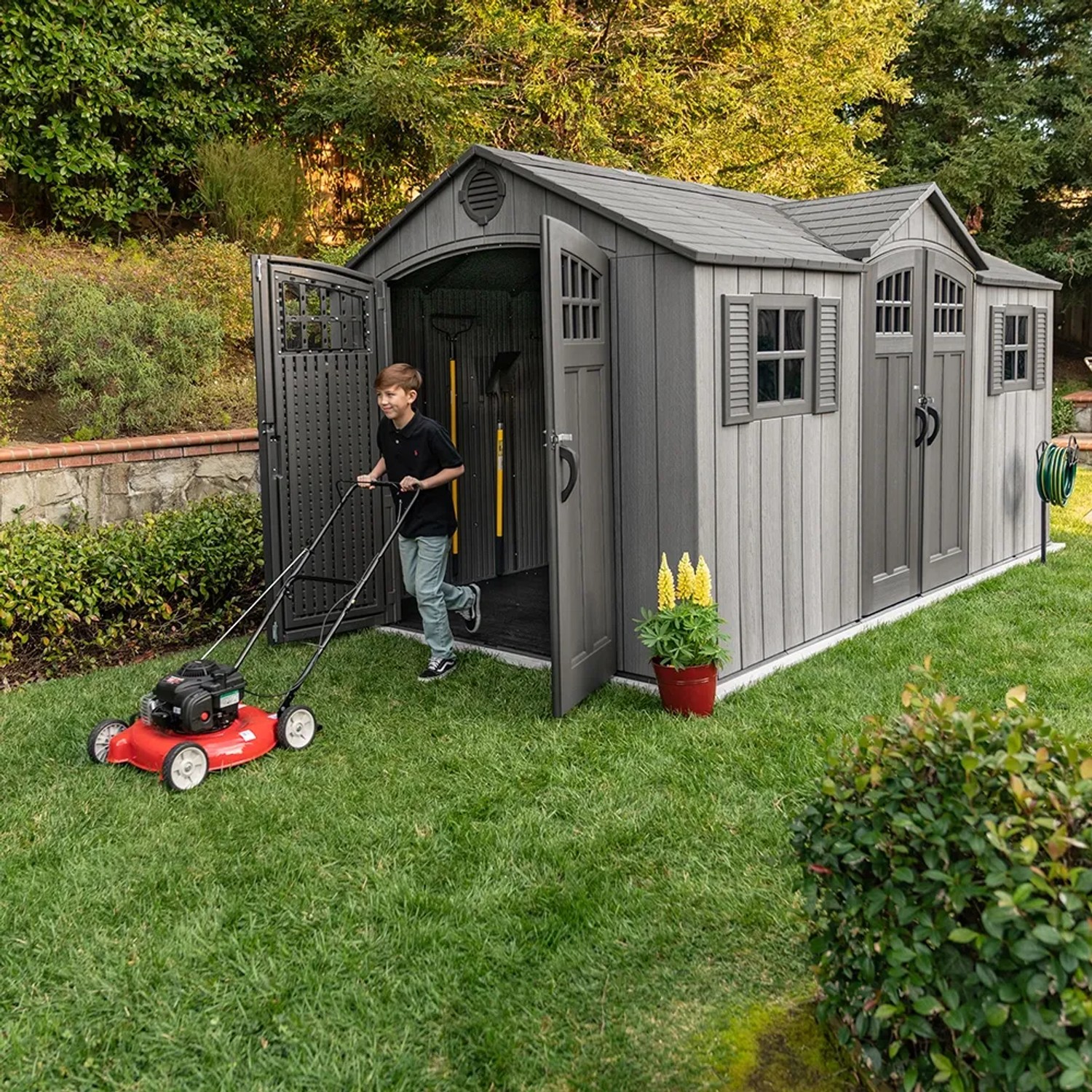 Lifetime Kunststoff-Gartenhaus Galaxis Satteldach 457 cm x 244 cm kaufen bei OBI